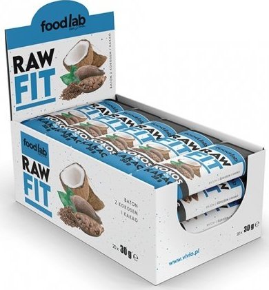 Vivio 20 X Baton RAW FIT kokos, kakao 30g foodlab 1