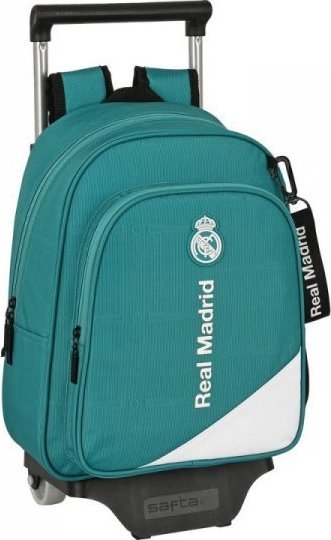 Real Madrid Torba szkolna z kółkami Real Madrid C.F. Biały Turkusowy (27 x 33 x 10 cm) 1