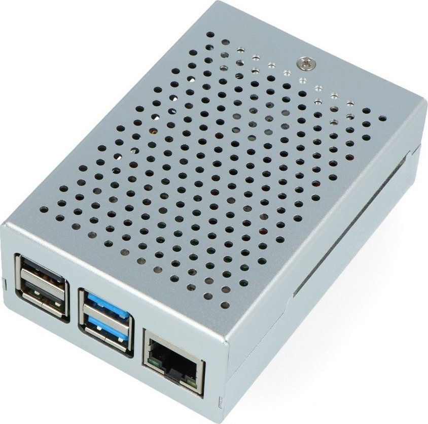 Lonten Technology Obudowa do Raspberry Pi 4B - aluminiowa z wentylatorem - srebrna - LT-4B01-F 1