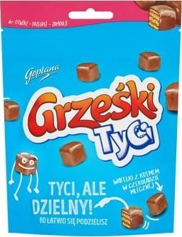 Goplana Grześki Tyci Wafelki z kremem w czekoladzie mlecznej 120 g 1