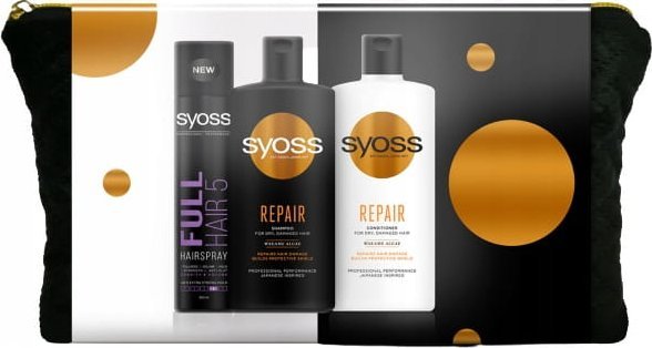 Syoss SYOSS REPAIR- Zestaw Prezentowy  (Szampon 440Ml+Odżywka 440Ml+Lakier Do Włosów 300Ml) 1