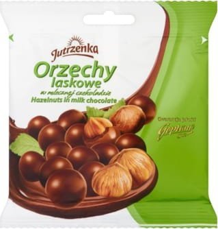 Jutrzenka Jutrzenka Orzechy laskowe w mlecznej czekoladzie 80 g 1