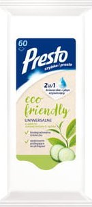 Presto Ściereczki gospodarcze Presto uniwersalne ECO zielona herbata & ogórek 60 szt. 1