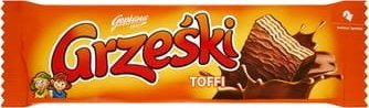 Goplana Grześki Toffi Wafel przekładany kremem o smaku toffi w czekoladzie mlecznej 36 g 1