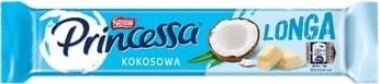 Nestl PRINCESSA Longa Kokosowa Wafel przekładany kremem kokosowym oblany białą czekoladą 44g 1