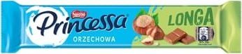 Nestl PRINCESSA Longa Orzechowa Wafel przekładany kremem orzechowym oblany mleczną czekoladą 45g 1