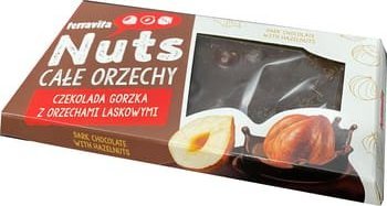 Terravita Terravita Czekolada gorzka z orzechami laskowymi 30% Nuts 100g okienko 1