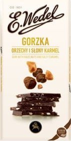 Wedel E. Wedel Czekolada Gorzka Premium z Orzechami i Słonym Karmelem 100g 1