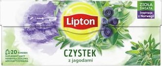 Lipton Herbata ziołowa Lipton Czystek z jagodami 20 torebek 20g 1