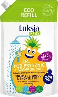 Luksja Luksja kids happy moments żel pod prysznic i szampon 2w1 dla dzieci zapas 750 ml 1