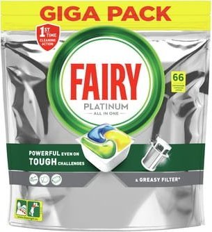 Fairy Fairy Platinum Plus All in One Yellow, Tabletki do zmywarki, 66 szt 1