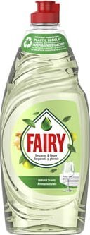 Fairy Fairy Naturals Płyn do mycia naczyń z naturalnym w 100% zapachem bergamotki i imbiru, 650 ml 1
