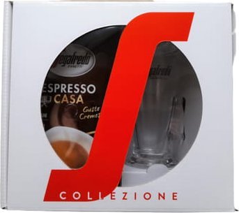 Kawa ziarnista Segafredo Zestaw kawa palona ziarnista Segafredo Espresso Casa 500g plus szklanka do caffe latte z logo 1