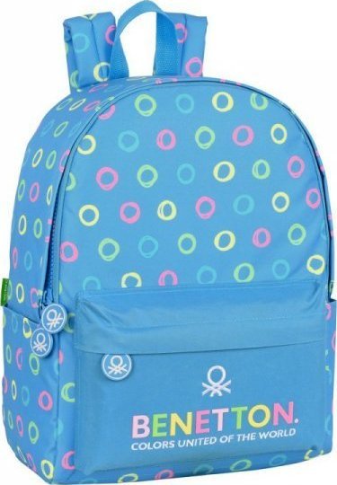 Plecak Benetton Plecak na Laptopa Benetton Hoop Niebieski Wielokolorowy (31 x 40 x 16 cm) 1