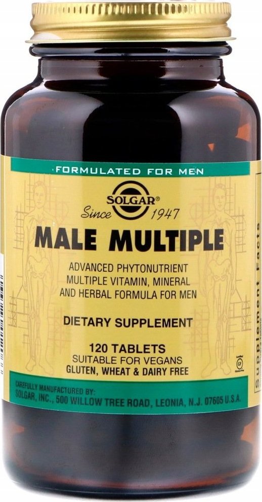 Solgar Solgar Male Multiple specjalna formuła witamin dla mężczyzn 120 tabletek - WYSYŁAMY W 24H! 1