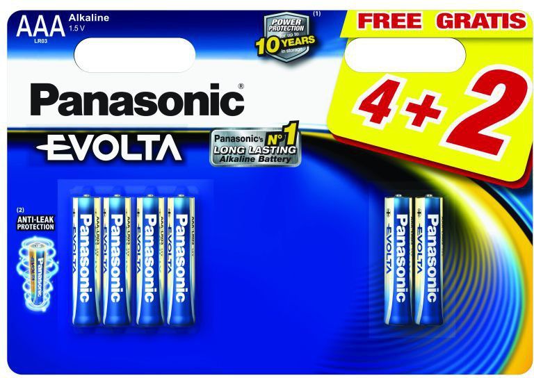 Panasonic Bateria Evolta AAA / R03 6 szt. 1