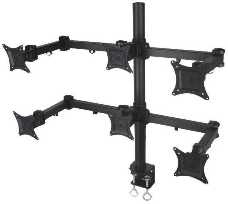 Techly Biurkowy Uchwyt Obrotowy na sześć monitorów LED/LCD 13'-20' 303362 (ICA-LCD-482-S) 1