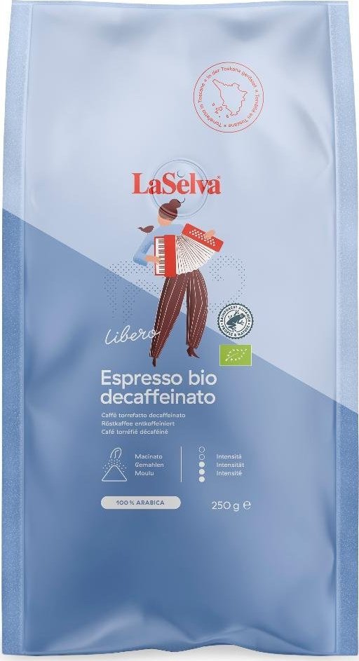 Kawa mielona Laselva LaSelva Kawa Libero Espresso mielona 250g bezkofeinowa BIO 1