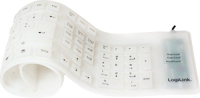 Klawiatura LogiLink Silicone Przewodowa Biała DE (ID0018A) 1