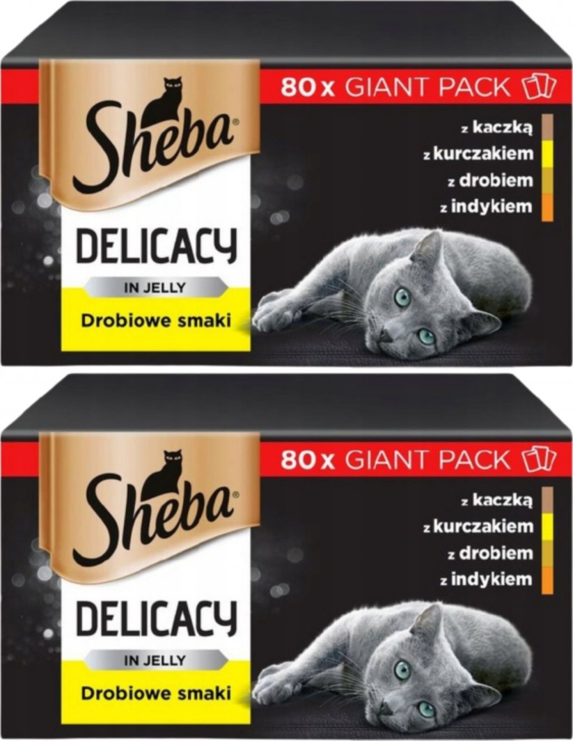 Sheba Sheba Delicacy drobiowe smaki w galaretce 160x 85g 1