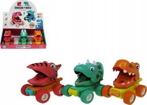 Figurka Hipo Dinozaur 11cm ze światłem i dźwiękiem naciśnij i jedź HY-731 mix cena za 1 szt 1