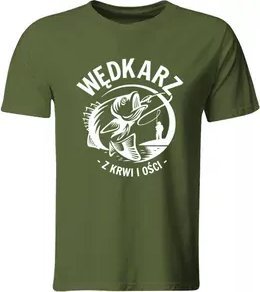GiTees Koszulka Wędkarz z krwi i ości zielona r. XXL 1