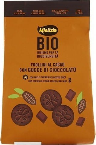 Mielizia Ciastka frollini kakaowe z kroplami gorzkiej czekolady BIO 300 g Mielizia 1