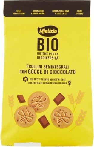 Mielizia Ciastka frollini z kroplami gorzkiej czekolady BIO 300 g Mielizia 1