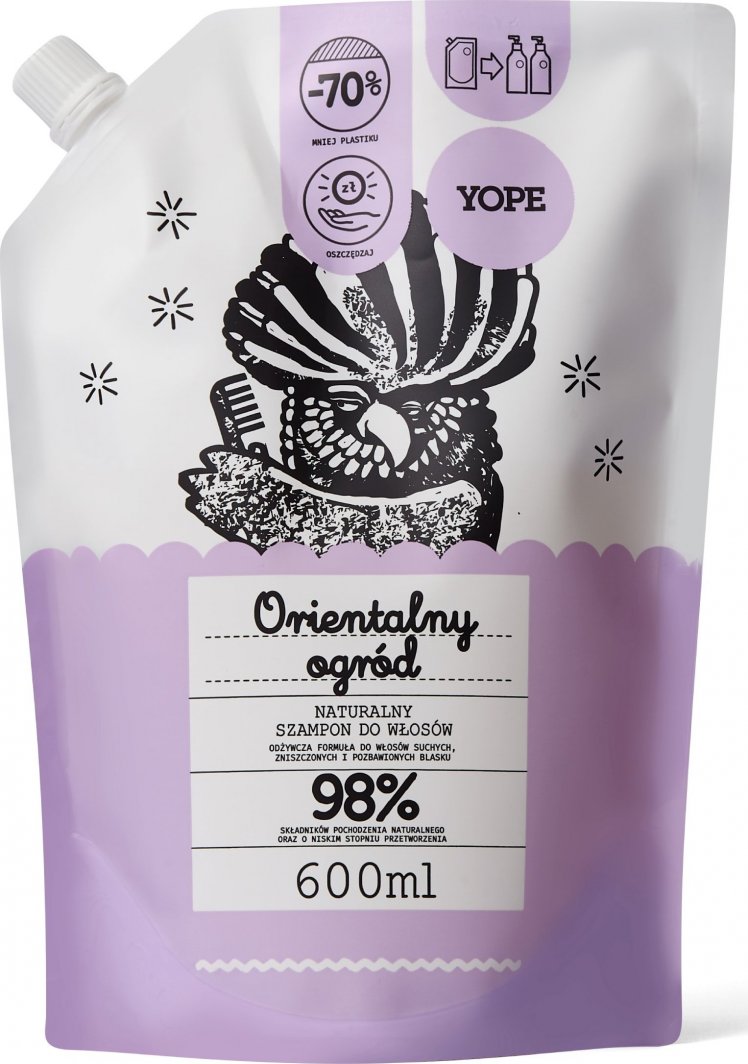 Yope YOPE Naturalny szampon do włosów Orientalny ogród uzupełnienie 600ml 1