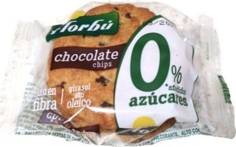La Flor Burgalesa Ciastka z kawałkami czekolady bez dodatku cukru 45 g Florbu 1