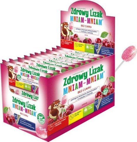STARPHARMA Zdrowy lizak MUSUJĄCA WIŚNIA Mniam-Mniam b/c display 40 szt STARPHARMA 1