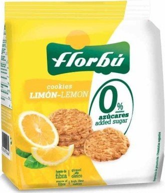FLORBU Ciastka o smaku cytrynowym bez dodatku cukru 130g 1