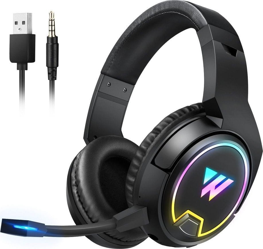 Słuchawki Słuchawki bezprzewodowe Gamingowe 3D Stereo Sound z Mikrofonem Wintory W1 (czarne) 1