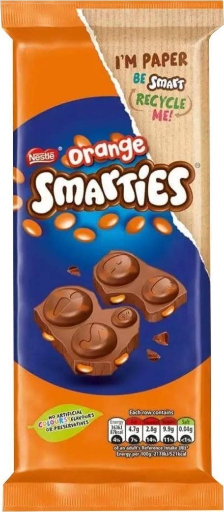 Nestle Nestle Smarties Czekolada Mleczna z Pomarańczą 90 g 1