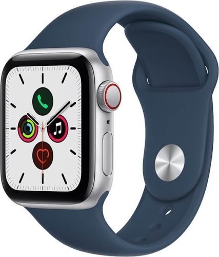 Smartwatch Apple Watch SE 2022 GPS + Cellular 40mm Silver Alu Sport Granatowy  (MKQV3UL/A) 1