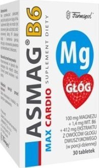 Farmapol Asmag B6 Max Cardio, 30 tabletek - Długi termin ważności! 1