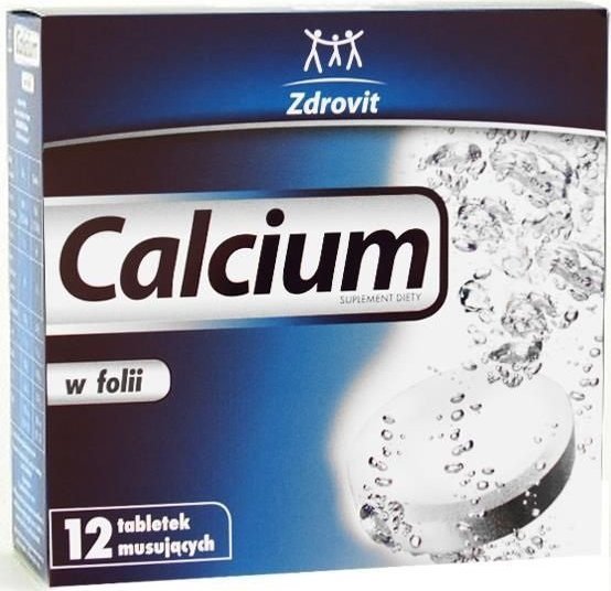NATUR PRODUKT ZDROVIT Calcium w folii 12 tabletek musujących - Długi termin ważności! 1