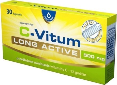 Oleofarm C-Vitum Long Active, 30 kapsułek - Długi termin ważności! 1