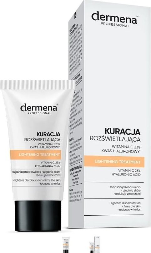 Pharmena Dermena, Kuracja rozświetlająca Witamina C 23%, Kwas hialuronwy, 20 ml - Długi termin ważności! 1