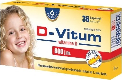 Oleofarm D-Vitum D 800 j.m., 30 kapsułek - Długi termin ważności! 1