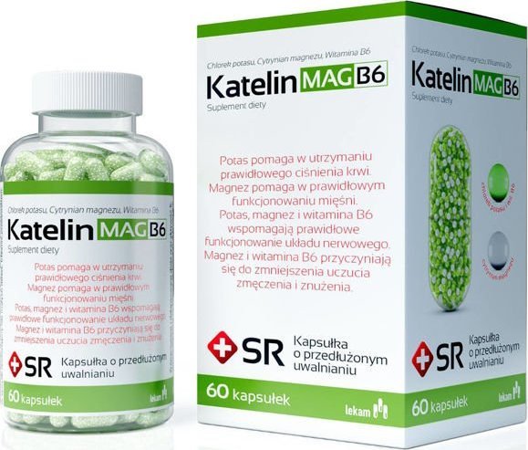 Lek-Am Katelin Mag B6 60 kapsułek - Długi termin ważności! 1