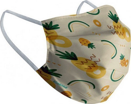 bigbuy wellness Maska higieniczna materiałowa wielokrotnego użytku 10-12 lat Ananas 1