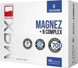 Colfarm Magnez + B Complex, 60 tabletek - Długi termin ważności! 1