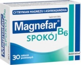 Biofarm Magnefar B6 Spokój, 30 tabletek - Długi termin ważności! 1