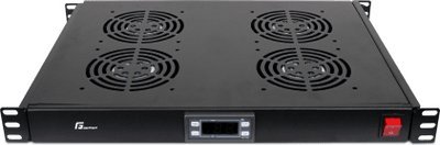 GetFort Panel 4 wentylatorów z termostatem Rack 1U