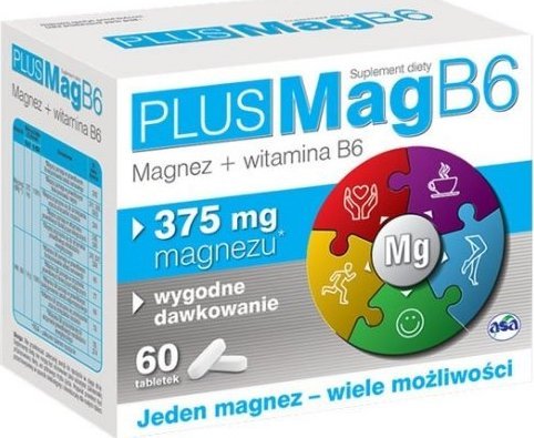 ASA PlusMag B6 60 tabletek - Długi termin ważności! 1