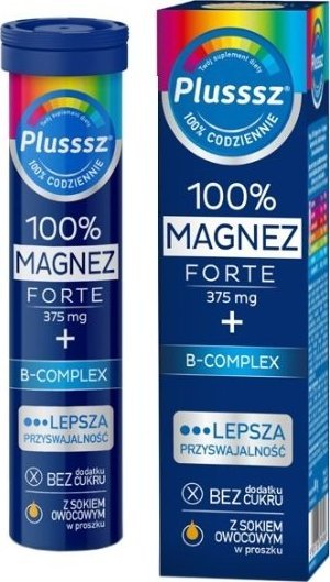 Polski Lek Plusssz 100%, Magnez Forte + B-Complex, 20 tabletek musujących - Długi termin ważności! 1