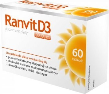 Ranbaxy Ranvit D3, 60 tabletek - Długi termin ważności! 1