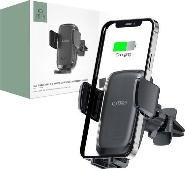 Tech-Protect TECH-PROTECT X05 VENT CAR MOUNT WIRELESS CHARGER 15W BLACK 1
