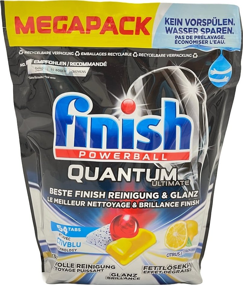 Reckitt Benckiser Tabletki do zmywarki Finish Quantum cytrynowe 54 sztuki 1